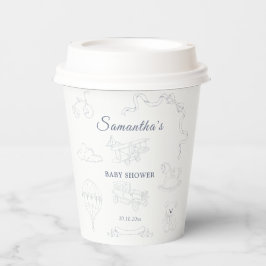 Toile de Jouy Nursery Baby Shower Pappbecher