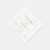 Toile de Jouy Nursery Baby Shower Serviette (Ecke)