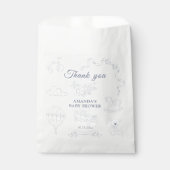 Toile de Jouy Nursery Baby Shower Thank you Geschenktütchen (Vorderseite)