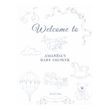 Toile de Jouy Nursery Welcome Baby Shower