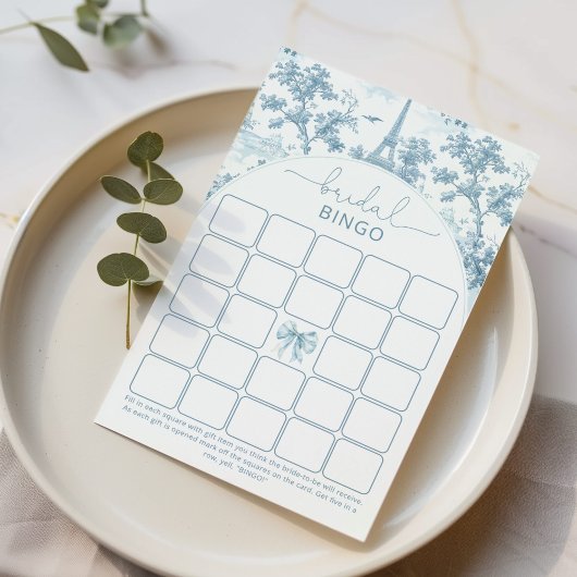 Toile de Jouy Paris Brautparty Bingospiel