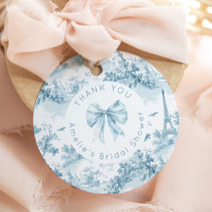 Toile de Jouy Paris Junggesellinnen-Abschied Danke Geschenkanhänger