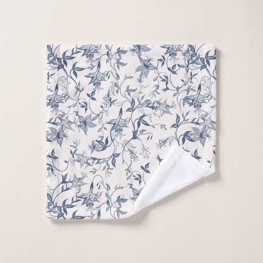 Toile De Jouy Pattern Badhandtuch Set (Waschlappen)