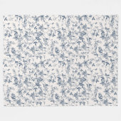 Toile De Jouy Pattern Fleecedecke (Vorderseite (Horizontal))