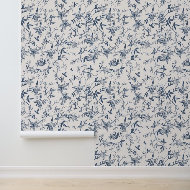 Toile De Jouy Pattern Tapete (Anwendung)