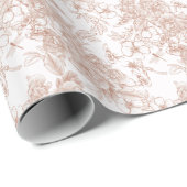 Toile-De-Jouy Pattern Wedding Geschenkpapier (Rolleneckpunkt)