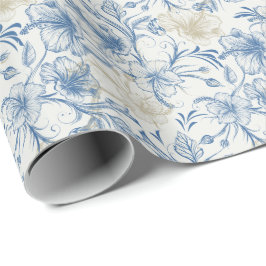 Toile-De-Jouy Pattern Wedding  Geschenkpapier