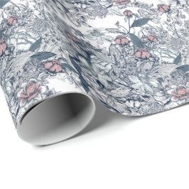 Toile-De-Jouy Pattern Wedding  Geschenkpapier