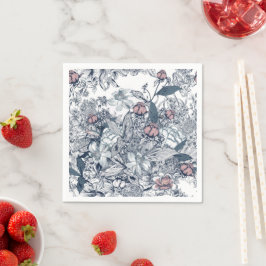 Toile-De-Jouy Pattern Wedding  Serviette