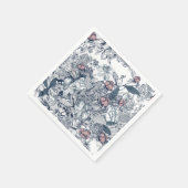 Toile-De-Jouy Pattern Wedding  Serviette (Ecke)