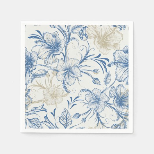 Toile-De-Jouy Pattern Wedding Serviette (Vorderseite)