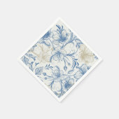 Toile-De-Jouy Pattern Wedding  Serviette (Ecke)