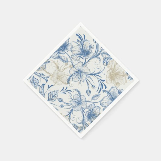 Toile-De-Jouy Pattern Wedding  Serviette (Ecke)