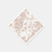 Toile-De-Jouy Pattern Wedding  Serviette (Ecke)