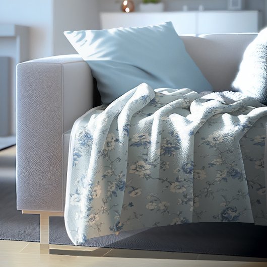 Toile De Jouy Peonies Fleecedecke