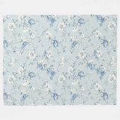 Toile De Jouy Peonies Fleecedecke (Vorderseite (Horizontal))