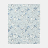 Toile De Jouy Pfingstrosen Fleecedecke (Vorderseite)
