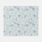 Toile De Jouy Pfingstrosen Fleecedecke (Vorderseite (Horizontal))