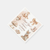 Toile De Jouy Pink Geburtstagsparty Serviette (Ecke)