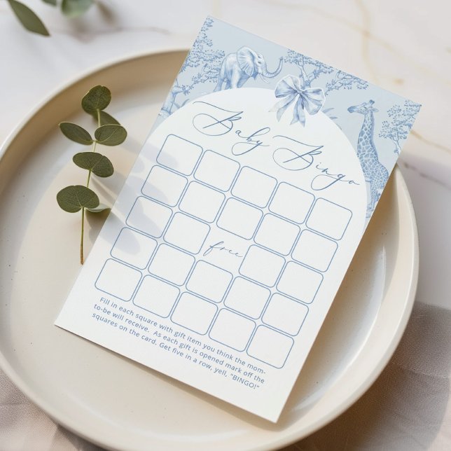 Toile de jouy Safari animal Baby bingo game (Von Creator hochgeladen)