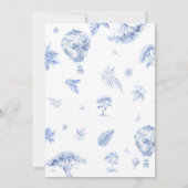 Toile De Jouy Safari Animals Baby Dusche Einladung (Rückseite)