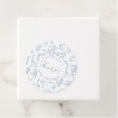 Toile de Jouy Safari Animals Blue Baby Dusche Geschenkanhänger (Beispiel)