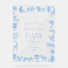 Toile De Jouy Safari Baby Dusche Akryllische Besch Acrylschild