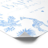 Toile De Jouy Safari Baby Dusche Willkommen Poster (Ecke)