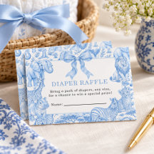 Toile de Jouy Safari-Baby-Shower-Diaper-Raffle