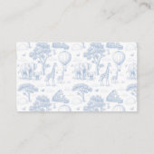 Toile De Jouy Safari Babydusche Bücher für Baby Visitenkarte (Rückseite)