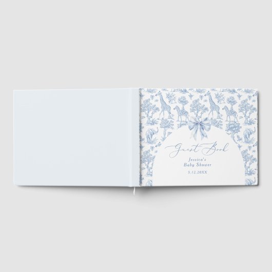 Toile de Jouy Safari Babydusche Gästebuch (Voll)