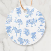 Toile De Jouy Safari Babydusche Geschenkanhänger (Rückseite)