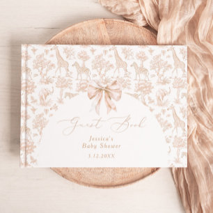 Toile de Jouy Safari Boho Baby Dusche Gästebuch