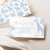 Toile de jouy Safari Bücher für ein Babyticket Begleitkarte
