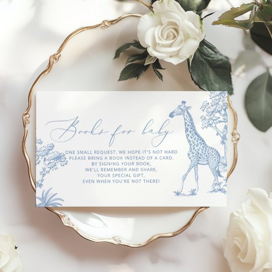Toile de jouy Safari Bücher für ein Babyticket Begleitkarte