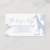 Toile de jouy Safari Bücher für ein Babyticket Begleitkarte (Vorderseite)