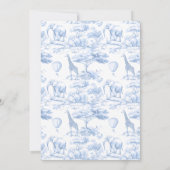 Toile de Jouy Safari Es ist eine Baby-Dusche Einladung (Rückseite)