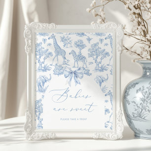 Toile de Jouy Safari Französische Babys sind süß Poster