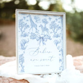 Toile de Jouy Safari Französische Babys sind süß Poster