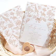 Toile de Jouy Safari geschlechtsneutrale Babydusch