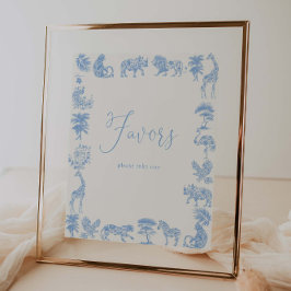 Toile De Jouy Safari Kinderdusche Favoriten Poster