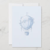 Toile de Jouy Safari Oh Boy Baby Dusche Einladung (Rückseite)