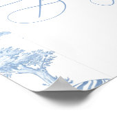 Toile de Jouy Safari tiere Baby Dusche Begrüßung Poster (Ecke)