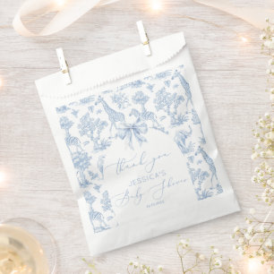 Toile de Jouy Safari tiere Babydusche Geschenktütchen