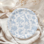 Toile de Jouy Safari Tiere Blau Babydusche Pappteller<br><div class="desc">Toile de Jouy Safari Tiere blau Baby Dusche Papier Teller Matching Artikel zur Verfügung.</div>