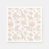 Toile de Jouy Safari Tiere Boho Baby Dusche Serviette (Vorderseite)