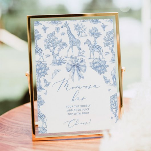 Toile de Jouy Safari Tiere Momosa Bar Poster