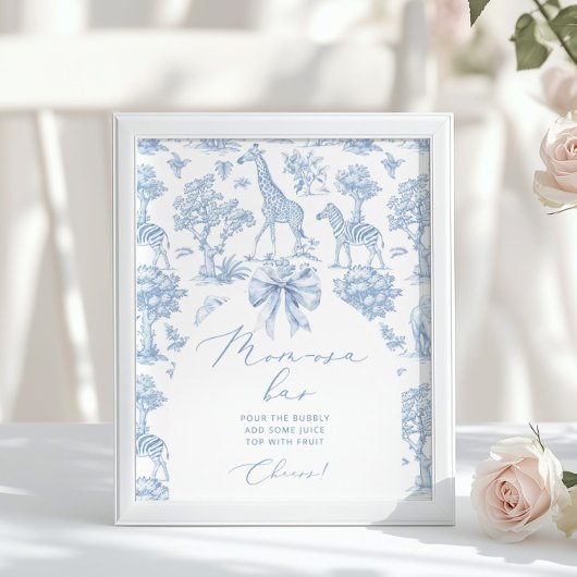 Toile de Jouy Safari Tiere Momosa Bar Poster