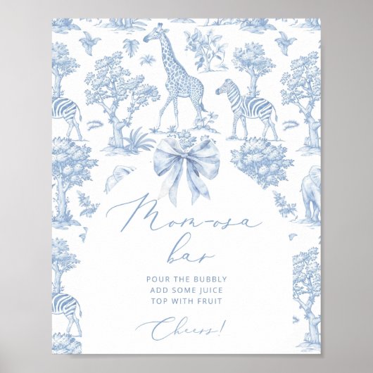 Toile de Jouy Safari Tiere Momosa Bar Poster (Vorne)