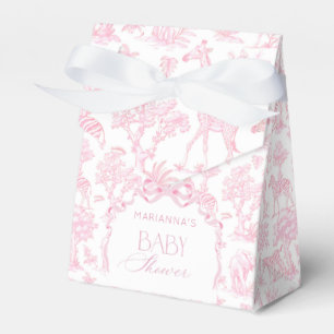 Toile de Jouy Safari-Tiere Rosa Schleife elegant  Geschenkschachtel